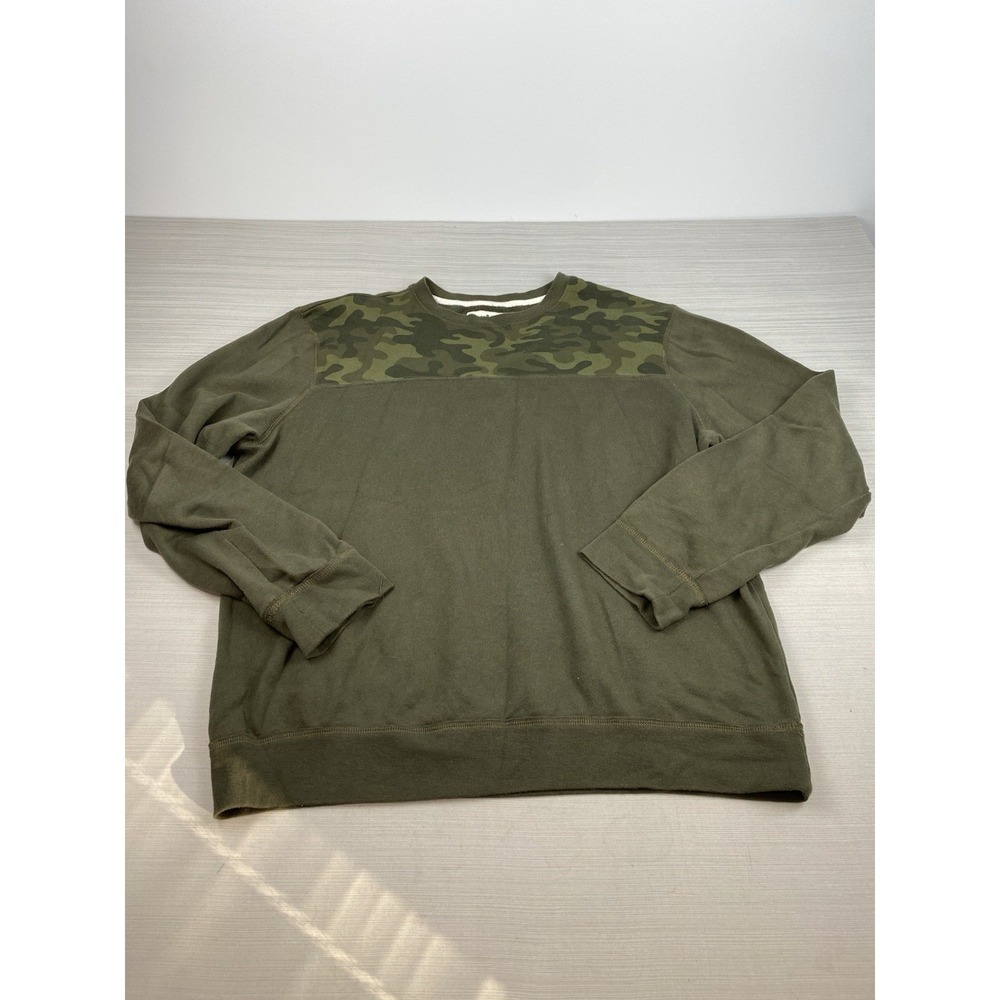 Urban Pipeline Men's Sweatshirt Long Sleeve Green Camo Lightweight Size XXL